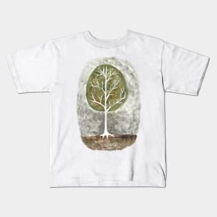 The lone white tree Kids T-Shirt